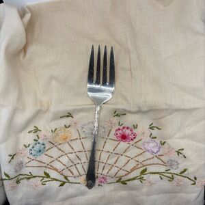 1881 Rogers A1 Fork  8.5 Silverplate La Vigne Grape Motif Vintage Art Nouveau